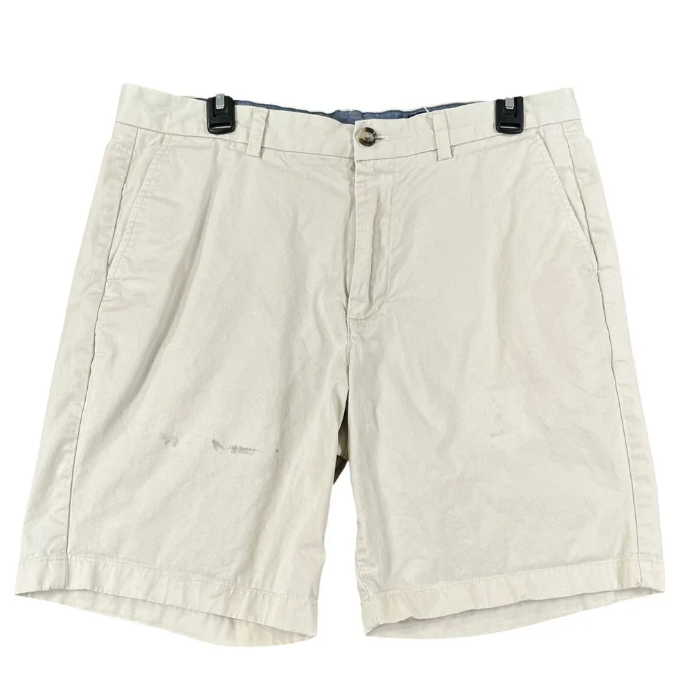 Vineyard Vines Breaker Short Mens 34 Khaki Tan Stretch Chino Casual Summer Wear